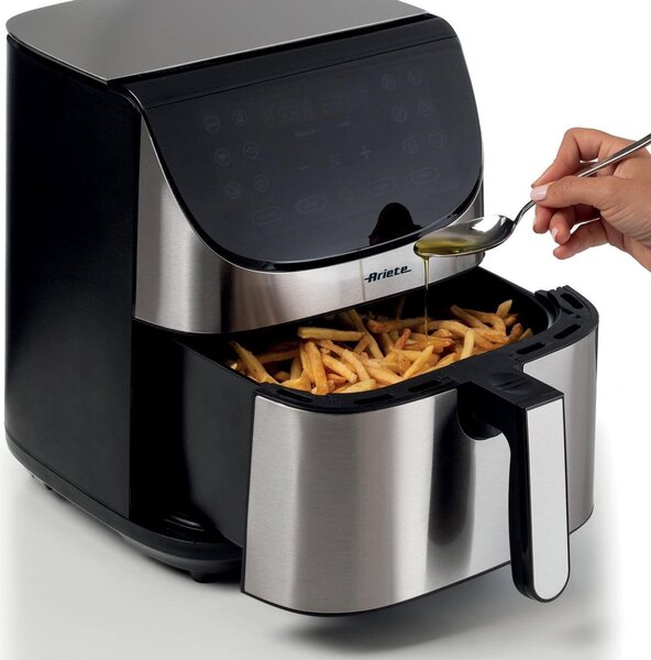 Ariete Friggitrice ad Aria Capacit 7 Litri Potenza 1800 W colore Nero e Acciaio - 4628 Metal