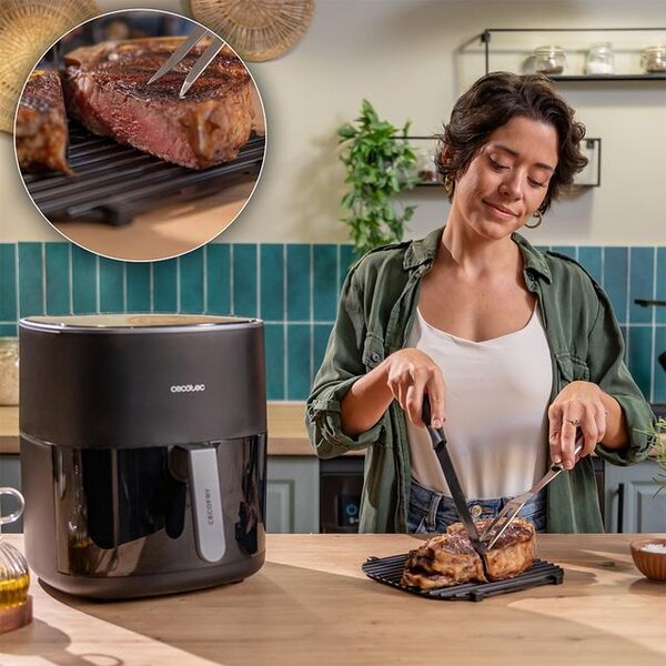 Cecotec Friggitrice ad Aria Capacit 6.5 Litri Potenza 2200 Watt con Termostato Regolabile colore Nero - A01_EU01_100500 Cecofry&Grill Duoheat 6500