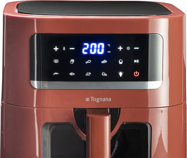 Tognana Friggitrice ad Aria Capacit 7 Litri Potenza 1800 Watt Multifunzione con Timer colore Rosso - D2DFA03IRRO