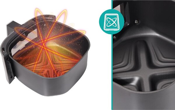 Hisense Friggitrice ad Aria Capacit 7 Litri Potenza 1800 Watt con Finestra e Controlli Touch colore Nero - HAF1900D