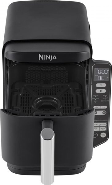 Ninja Friggitrice ad Aria Capacit 7.6 Litri Potenza 2470 Watt con Doppio Cestello, Timer e Termostato Regolabile colore Nero - SL300EU