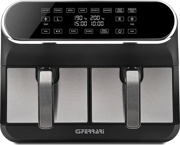 G3 Ferrari Friggitrice ad Aria Capacit 8 Litri Duo (4+4) Potenza 1700 Watt - G10150