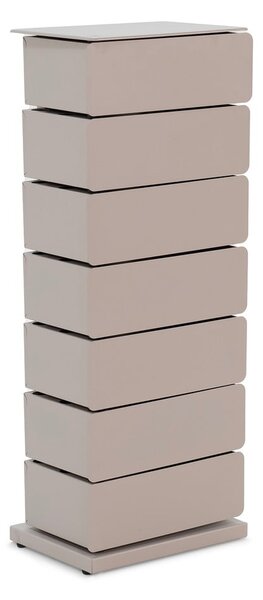 Cassettiera grigio tortora in metallo 37x99x26 cm Joey – Spinder Design