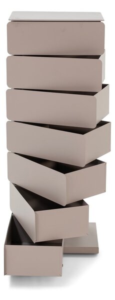 Cassettiera grigio tortora in metallo 37x99x26 cm Joey – Spinder Design