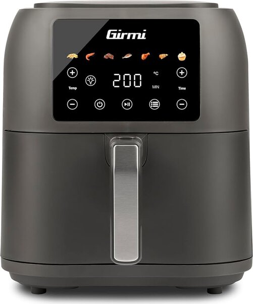 Girmi Friggitrice ad Aria Capacit 8 Litri Potenza 1700 Watt con Timer Ecofrit Deep colore Grigio - FG9200