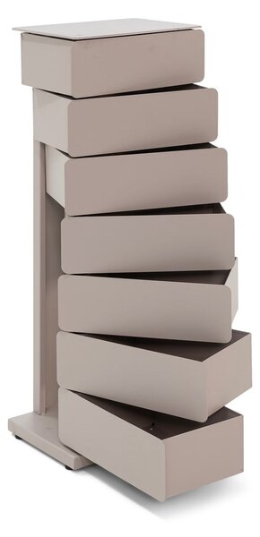 Cassettiera grigio tortora in metallo 37x99x26 cm Joey – Spinder Design