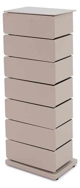 Cassettiera grigio tortora in metallo 37x99x26 cm Joey – Spinder Design