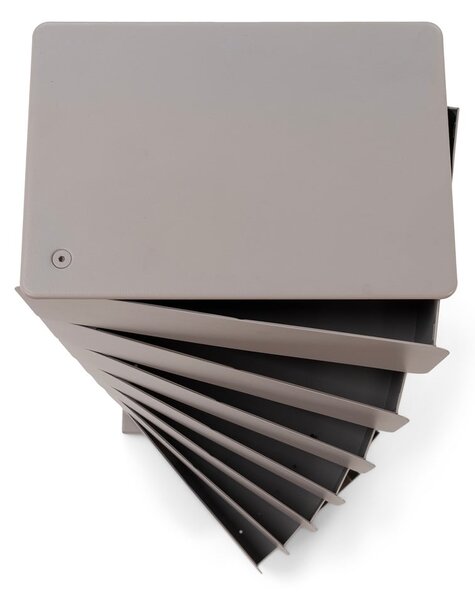 Cassettiera grigio tortora in metallo 37x99x26 cm Joey – Spinder Design