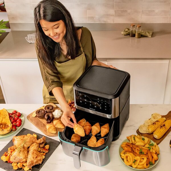 Cecotec Friggitrice ad Aria Capacit 8 Litri Potenza 1800 W colore Inox Cecofry Supreme 8000 Touch - 04984