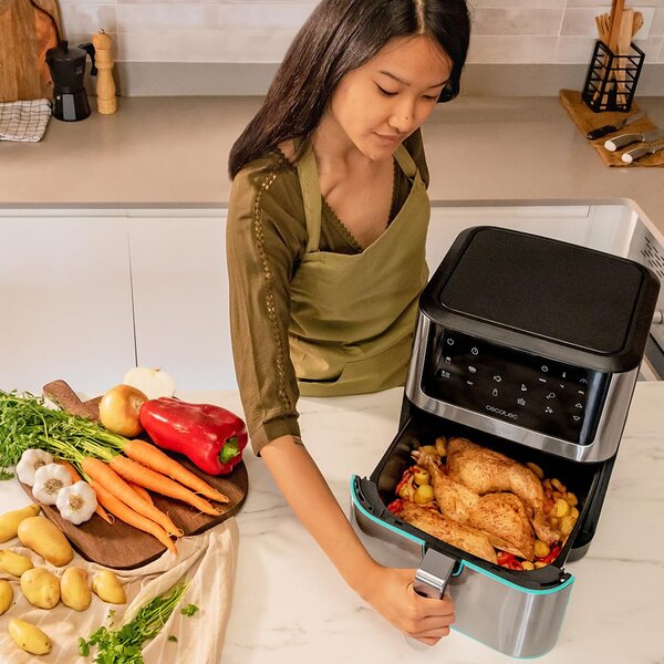 Cecotec Friggitrice ad Aria Capacit 8 Litri Potenza 1800 W colore Inox Cecofry Supreme 8000 Touch - 04984
