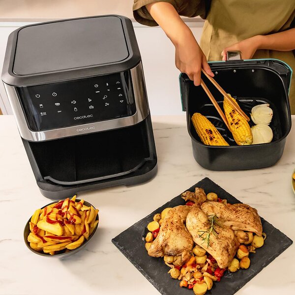 Cecotec Friggitrice ad Aria Capacit 8 Litri Potenza 1800 W colore Inox Cecofry Supreme 8000 Touch - 04984