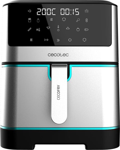 Cecotec Friggitrice ad Aria Capacit 8 Litri Potenza 1800 W colore Inox Cecofry Supreme 8000 Touch - 04984