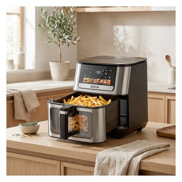 JOCCA Friggitrice ad Aria Capacit 9 Litri Potenza 1700 Watt Doppia Resistenza colore Nero - 2947
