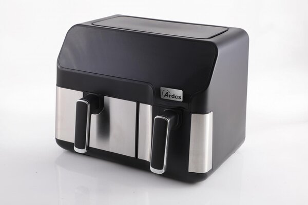 Ardes Friggitrice ad Aria Capacit 9 Litri Potenza 1700 Watt Doppio Cestello colore Nero Inox - Eldorada Dual ARFRYA03D