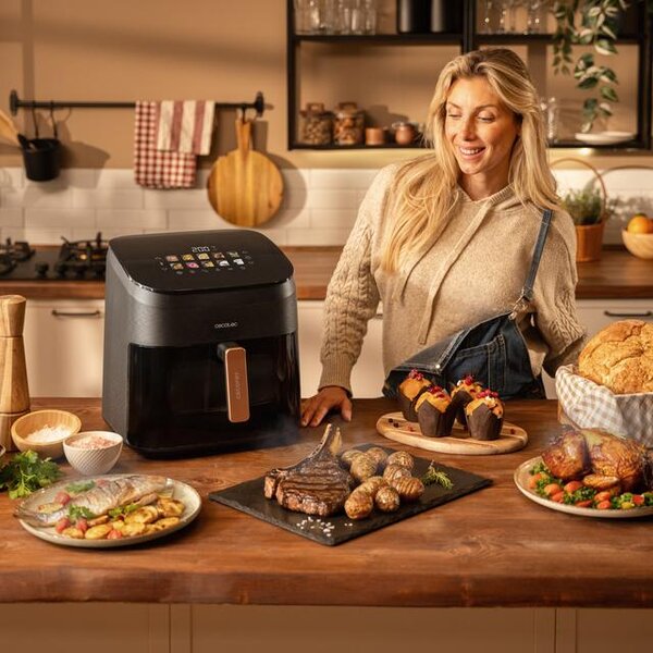 Cecotec Friggitrice ad Aria Capacit 8.5 Litri Potenza 2200 Watt Touch colore Nero - A01_EU01_101136 Cecofry&Grill Smokin' 8500
