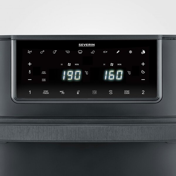 Severin Friggitrice ad Aria Capacit 9 Litri Potenza 2600 Watt Temperatura 60 - 200 C con Timer colore Nero - FR 2490