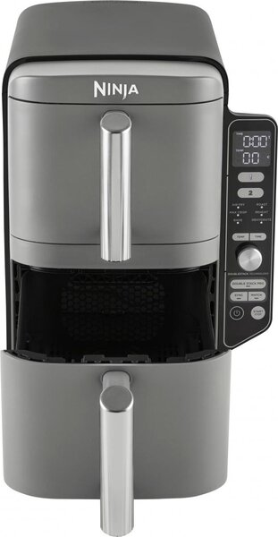 Ninja Friggitrice ad Aria Capacit 9.5 Litri Potenza 2470 Watt Multifunzione Termostato Regolabile colore Nero / Grigio - SL400EU
