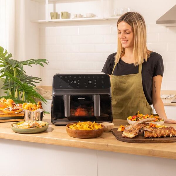Cecotec Friggitrice ad Aria Capacit 9 Litri Potenza 2850 Watt con 8 Programmi di Cottura colore Nero - 04986