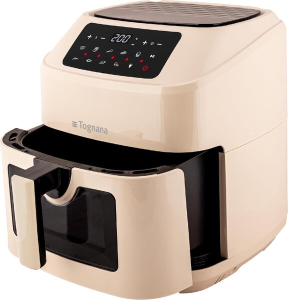 Tognana Friggitrice ad Aria Capacit 9.2 Litri Potenza 2150 Watt Doppia Resistenza con Timer colore Champagne - D2DFA06IRCH Iridea
