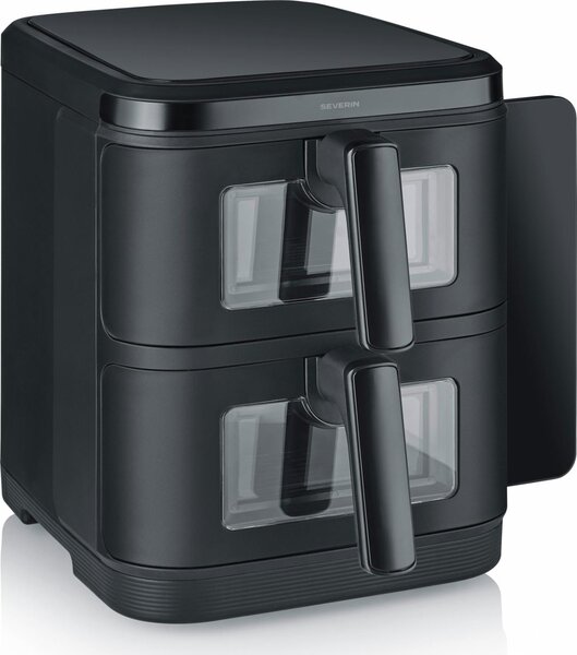 Severin Friggitrice ad Aria Doppio Cestello Capacit 11 Litri Potenza 2800 Watt Temperatura 200 C con Timer colore Nero - FR 2468