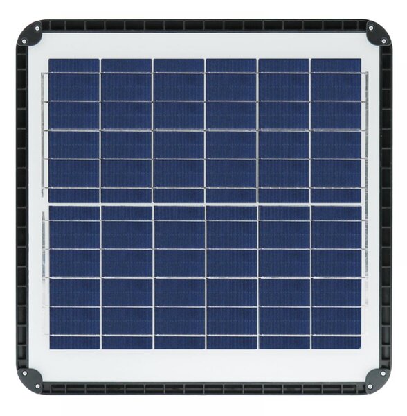 Lampione Led 80W Nero con pannello solare IP65 Bianco freddo 6000K con sensore crepuscolare e di movimento M LEDME