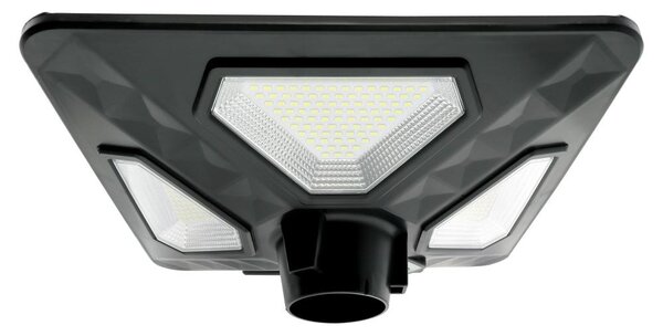 Lampione Led 80W Nero con pannello solare IP65 Bianco freddo 6000K con sensore crepuscolare e di movimento M LEDME