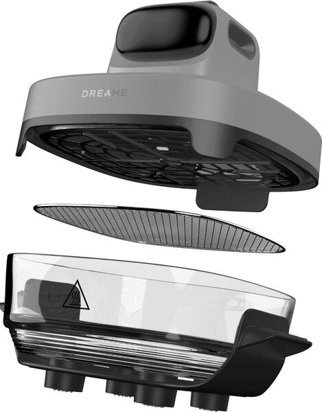 Dreame Friggitrice ad Aria in Vetro Portatile 5 in 1 Capacit 2.5/4.5 Litri Potenza 1500 Watt Temperatura Max 200 C - Tasti