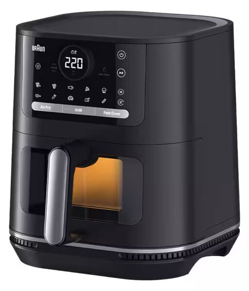 Braun Friggitrice ad Aria MultiFry 5 3 in 1 Capacit 6 Litri Potenza 2000 Watt Tecnologia RealOven Tec colore Nero - HF 5075I