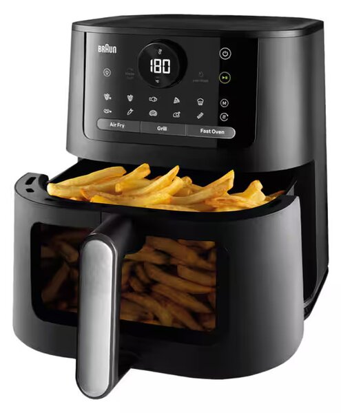 Braun Friggitrice ad Aria MultiFry 5 3 in 1 Capacit 6 Litri Potenza 2000 Watt Tecnologia RealOven Tec colore Nero - HF 5075I
