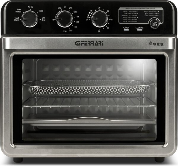 G3 Ferrari Friggitrice ad Aria Multifunzione Capacit 32 Litri Potenza 2000 Watt 5 Programmi di Cottura Temperatura Max 230 C colore Nero / Inox -