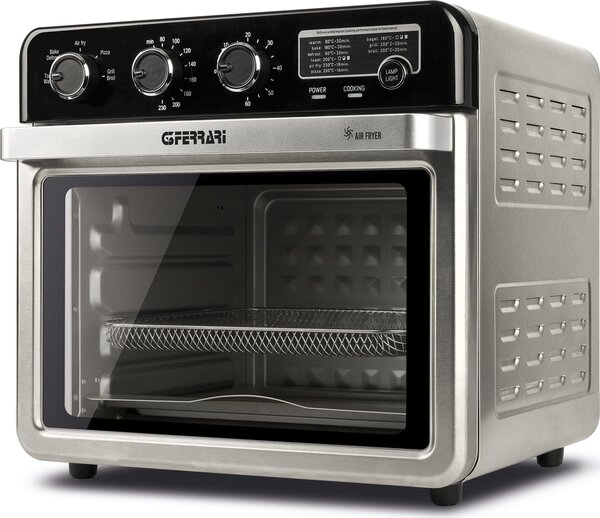 G3 Ferrari Friggitrice ad Aria Multifunzione Capacit 32 Litri Potenza 2000 Watt 5 Programmi di Cottura Temperatura Max 230 C colore Nero / Inox -