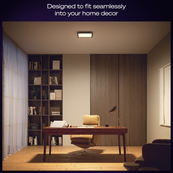 Philips - Plafoniera LED dimmerabile Hue AURELLE LED/19W/230V 30x30 cm nera