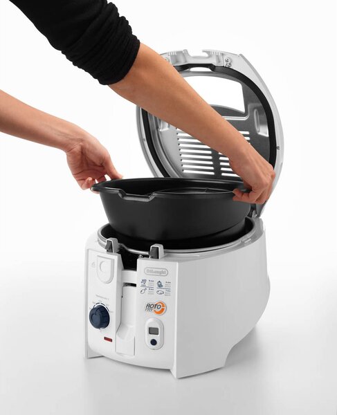 De Longhi Friggitrice Elettrica Capacit 1.3 Litri Potenza 1800 Watt con Cestello Rotante - F 28533 Roto Fry