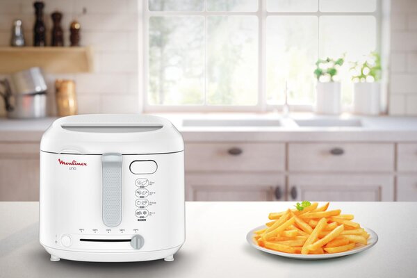 Moulinex Friggitrice Elettrica Capacit 1.8 Litri Potenza 1600 Watt con Cestello max 100 kg colore Bianco - AF2031 FryUno