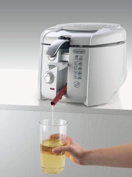 De Longhi Friggitrice Elettrica Capacit 1.2 Litri 1800 Watt con Cestello Rotante Potenza colore Bianco - F 28211