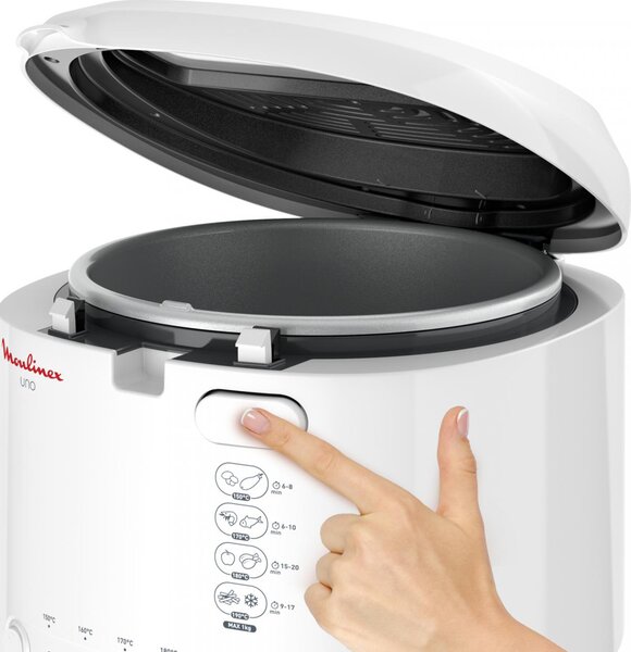 Moulinex Friggitrice Elettrica Capacit 1.8 Litri Potenza 1600 Watt con Cestello max 100 kg colore Bianco - AF2031 FryUno