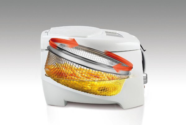 De Longhi Friggitrice Elettrica Capacit 1.2 Litri 1800 Watt con Cestello Rotante Potenza colore Bianco - F 28211