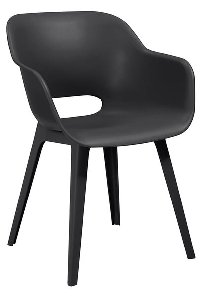 Set di 2 sedie da giardino in plastica grigio scuro Akola - Keter