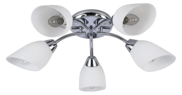 Lampadario a plafone PORTOS 5xE14/10W/230V cromo lucido
