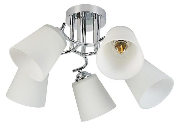 Plafoniera PAFOS 5xE27/15W/230V cromo lucido