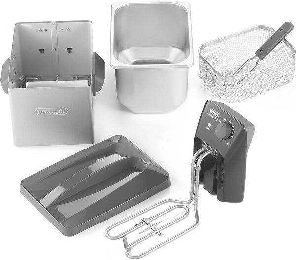 De Longhi Friggitrice Elettrica Capacit 3.5 Litri Potenza 2000 Watt con Termostato Regolabile colore Silver - F32110CZ
