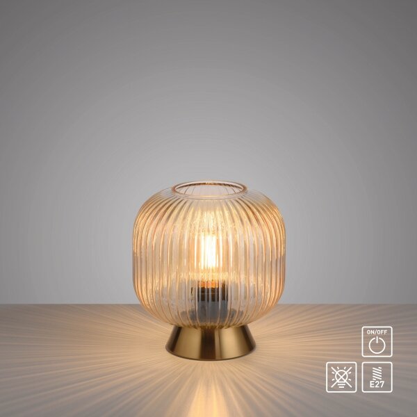 Schöner Wohnen 13573-27 - Lampada da tavolo NAMI 1xE27/25W/230V dorata/beige