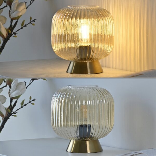 Schöner Wohnen 13573-27 - Lampada da tavolo NAMI 1xE27/25W/230V dorata/beige