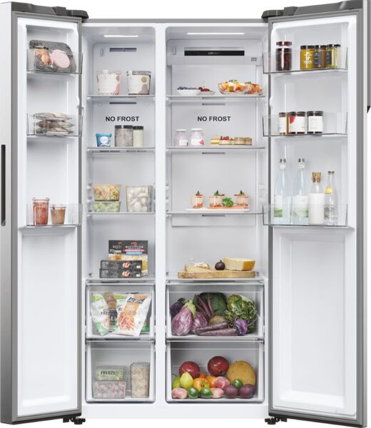 Haier Frigorifero Americano Side by Side 528 Litri No Frost Classe D colore Platinum Inox - HSR5918DNMP