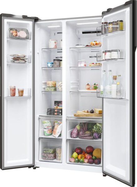 Haier Frigorifero Americano Side by Side 528 Litri No Frost Classe D colore Platinum Inox - HSR5918DNMP