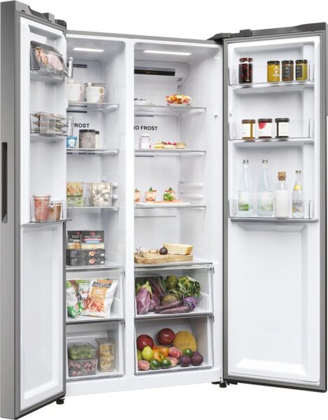 Haier Frigorifero Americano Side by Side 528 Litri No Frost Classe D colore Platinum Inox - HSR5918DNMP