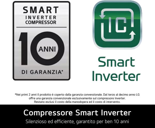 Lg Frigorifero Combinato Capacit 344 Litri Classe energetica E Raffreddamento No Frost colore Nero - GBV3100EEP.AEPQEUR