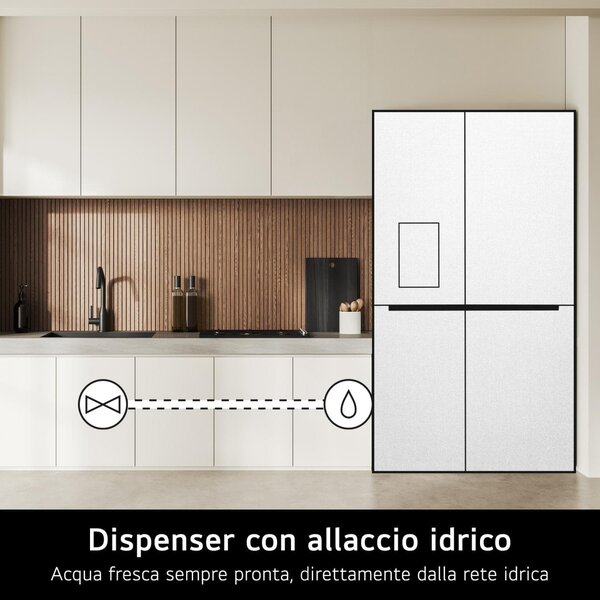 Lg Frigorifero Americano Side by Side 638 Lt Total No Frost Classe E colore Argento - GSLC40PYPE