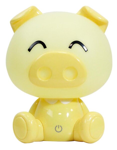 ONLI - Lampada notturna dimmerabile a LED per bambini PUPPIES LED/3W/230V 19 cm maialino/giallo