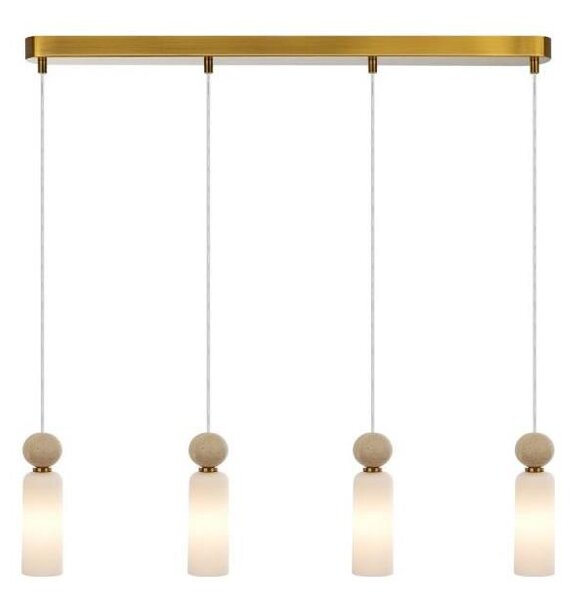ITALUX PND-95331-4-BRSS - Lampadario sospeso con cavo SANTOS 4xG9/40W/230V dorato